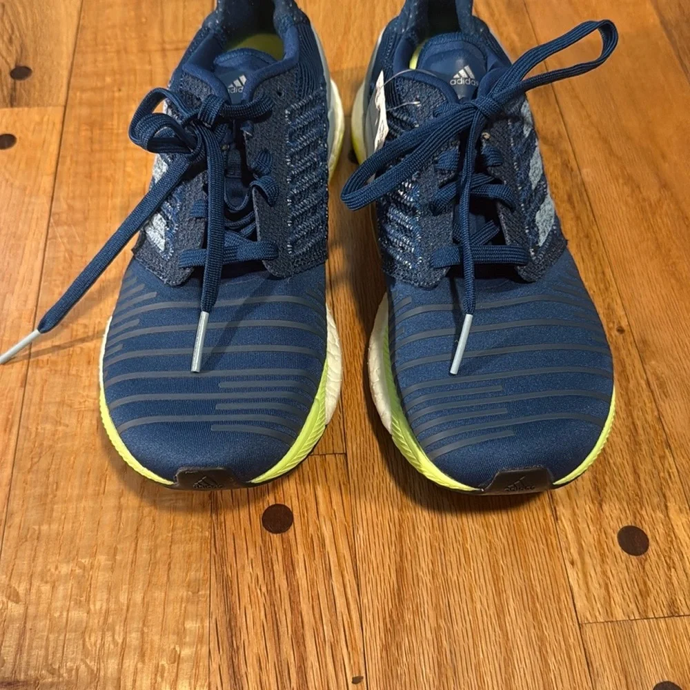 adidas Men's Navy Blue and Lime Running Shoes